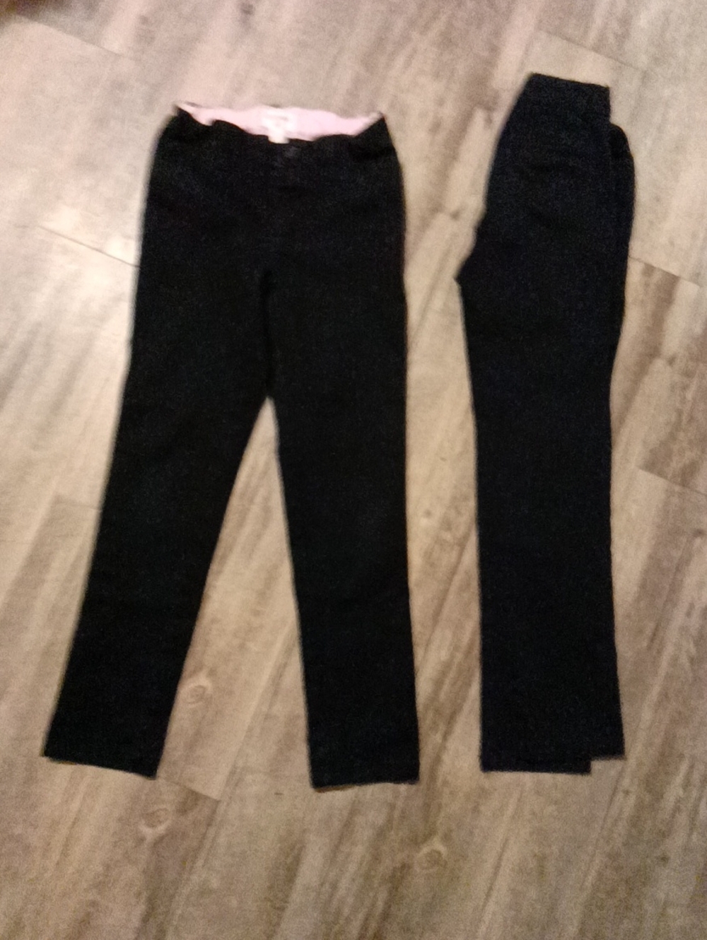 Black Kids Leggings with Pink Waistband - Comfortable Everyday Bottoms